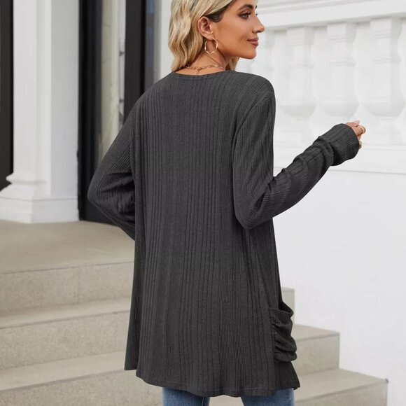 Open Front Long Cardigan - Picture 6 of 15